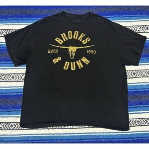 Brooks & Dunn Men's Size 2XL Black Shirt Country Music Tour Tee Graphic